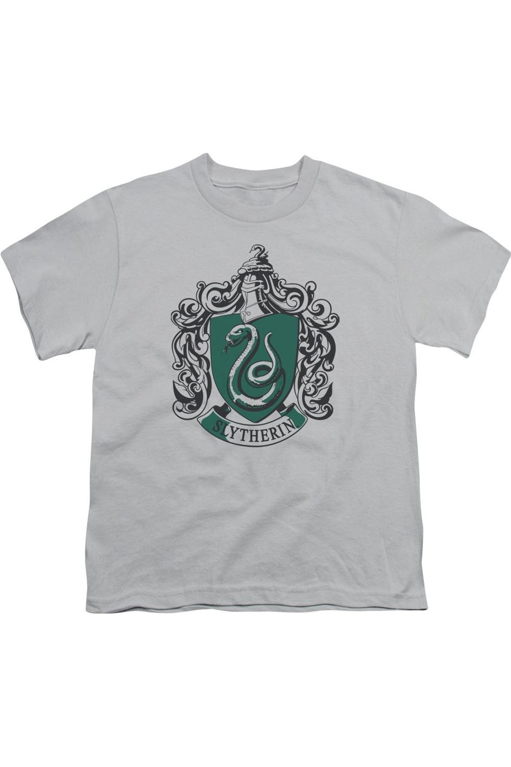 

Футболка с коротким рукавом для детей с гербом Слизерина из Гарри Поттера Gildan, серебряный