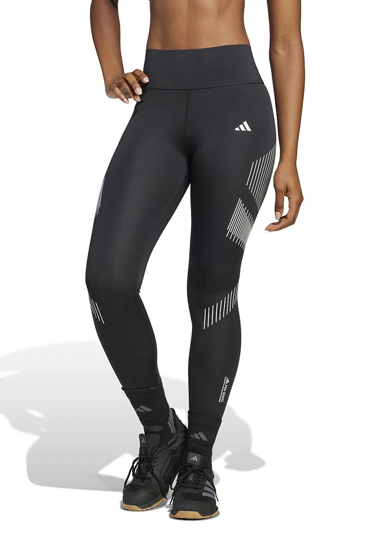 Леггинсы Optime Power 7/8, Lululemon Adidas, белый/черный