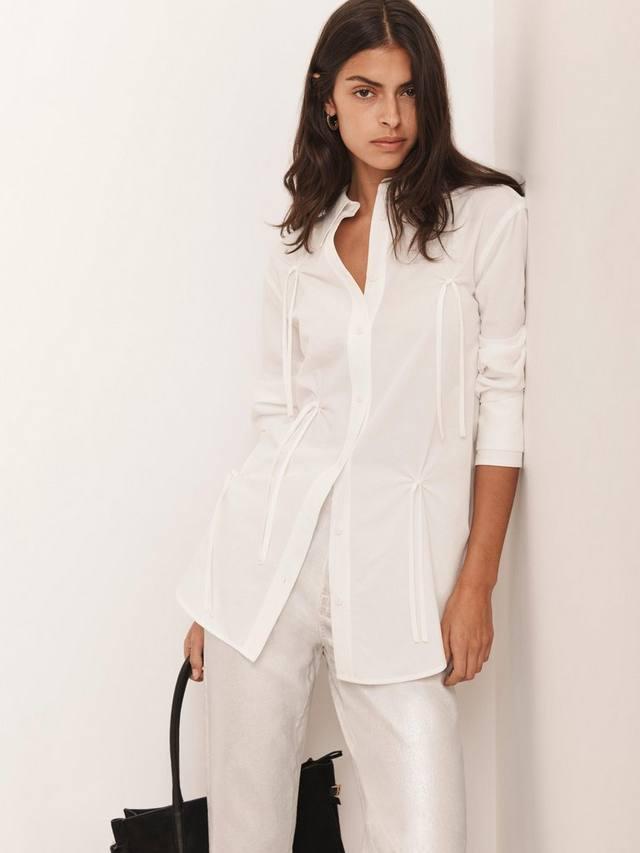 

Рубашка с узлом Mint Velvet, White Ivory