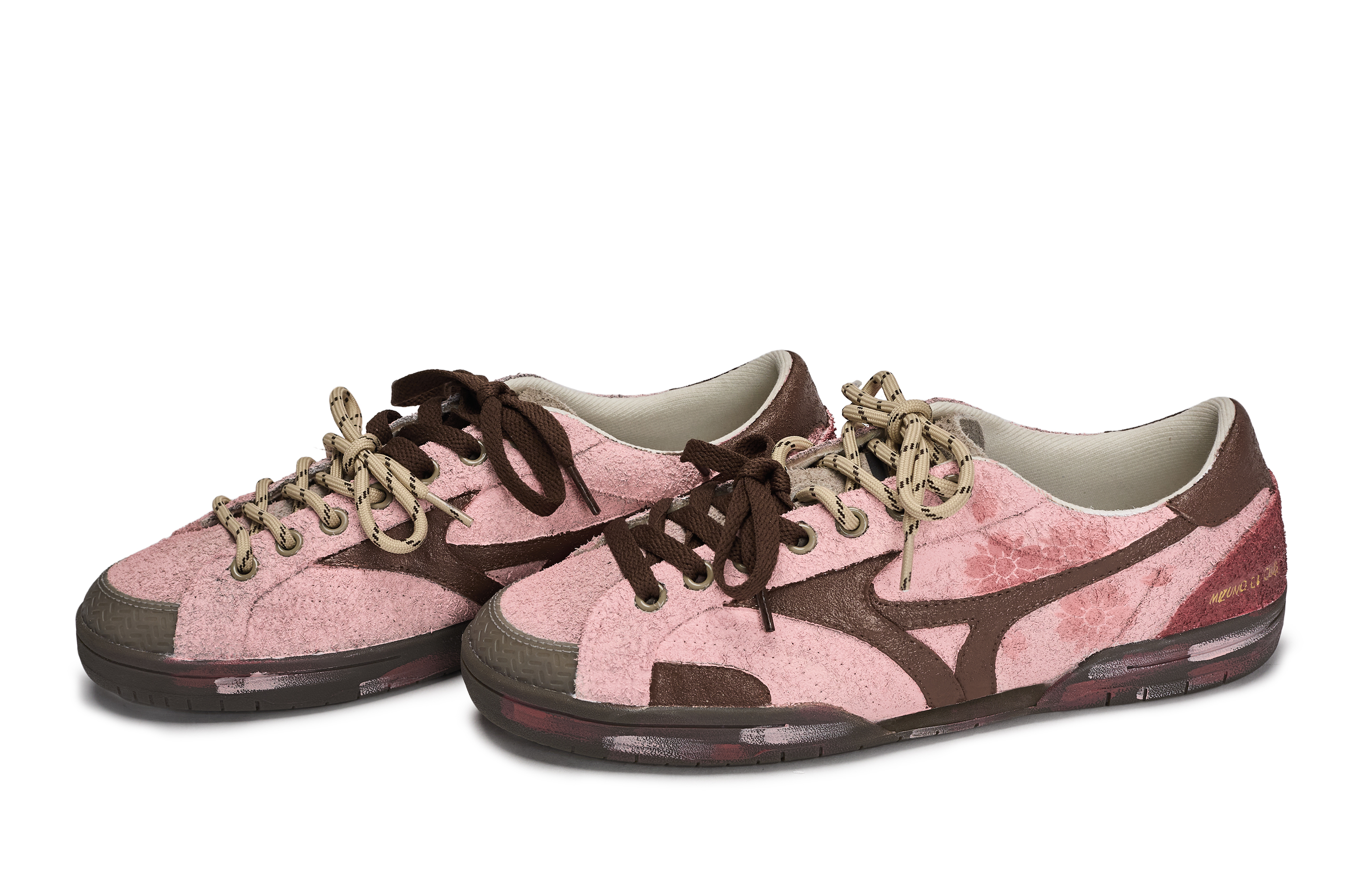 Mizuno CT CLUB 811 Manufacturing, Cherry Blossom Cocoa Low top Skateboard Shoes Unisex Pink Brown — фото 4