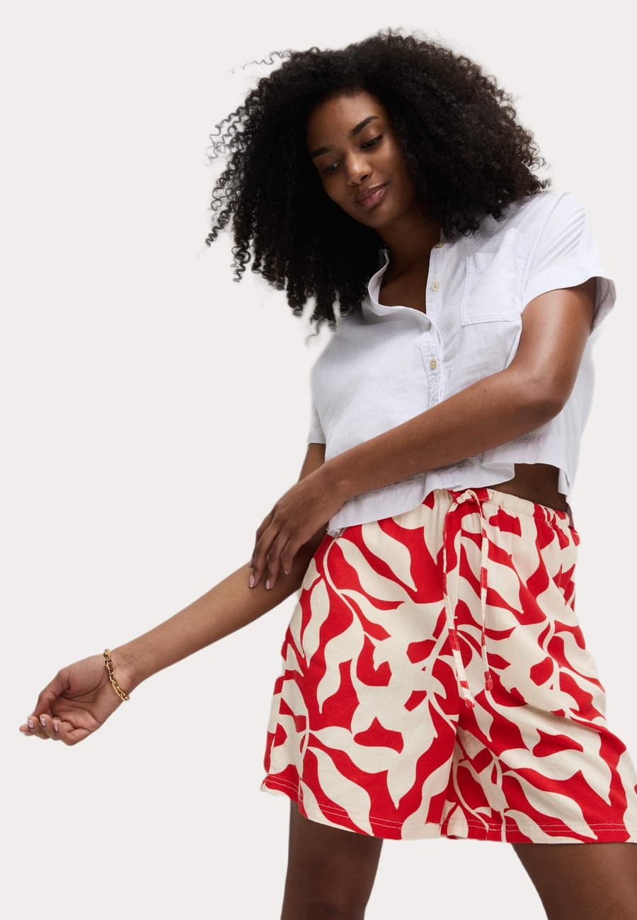 

Шорты Marks & Spencer SHIMMER HIGH WAIST, Red Mix/Mottled Red