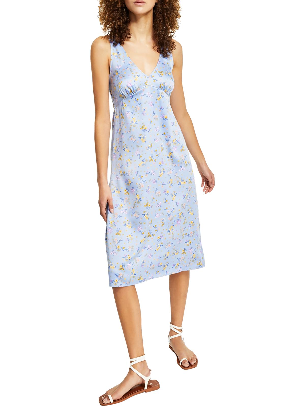 

Платье миди с цветочным принтом для женщин Juniors Hippie Rose, цвет blue floral