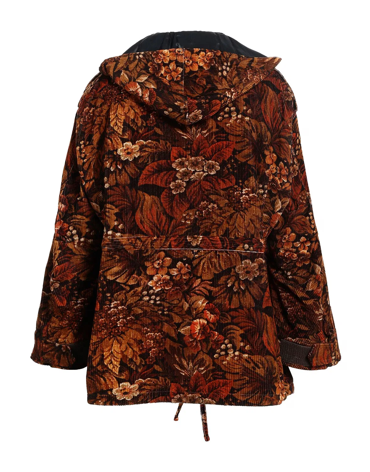 Пальто из вельвета с флористическим дизайном ACNE STUDIOS, Rust — фото 2