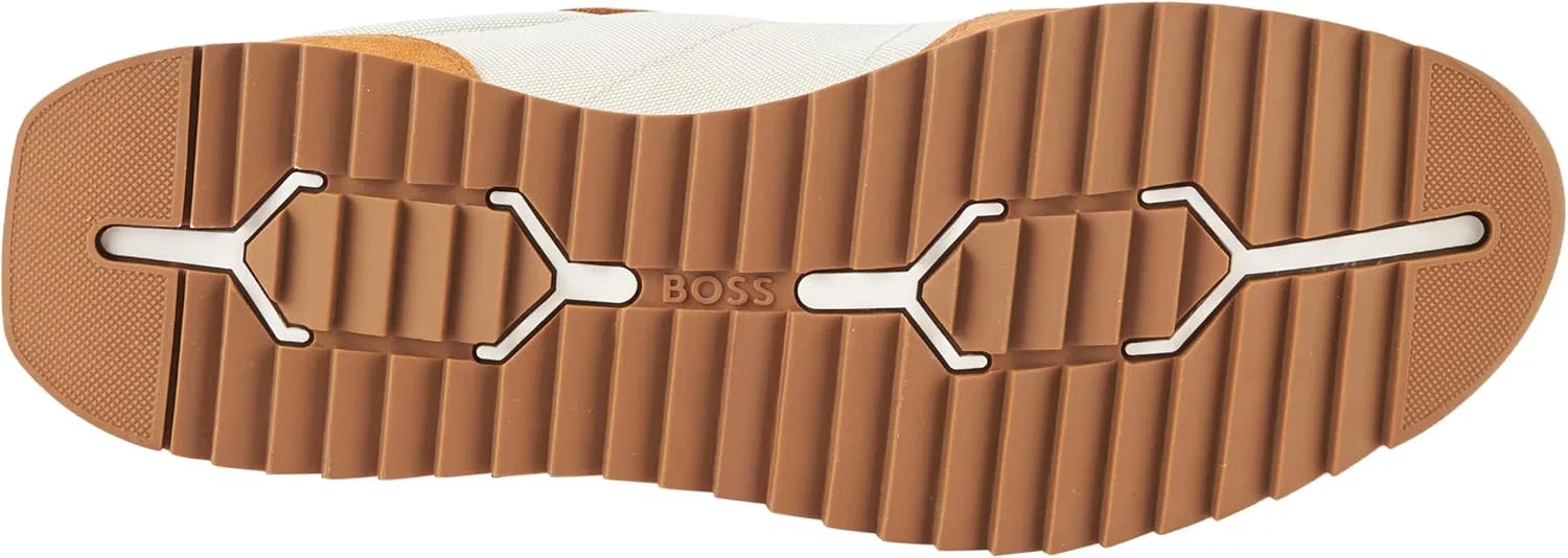 Мужские повседневные кроссовки на шнуровке BOSS Zayn Lowp txrb, Open Brown241 — фото 2