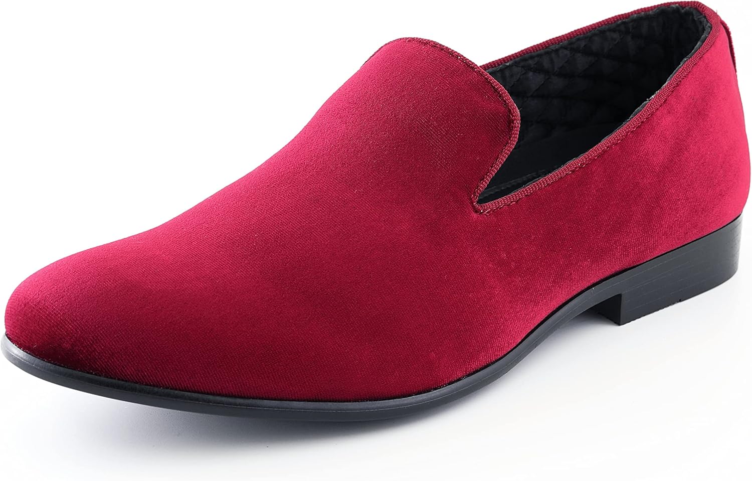 

Мужские деловые туфли Amali Fishman из бархата с стеганым дизайном, без шнуровки, мокасины для мужчин, бархатные лоферы, оригинальные смокинговые мужские туфли-тапочки, бордовый