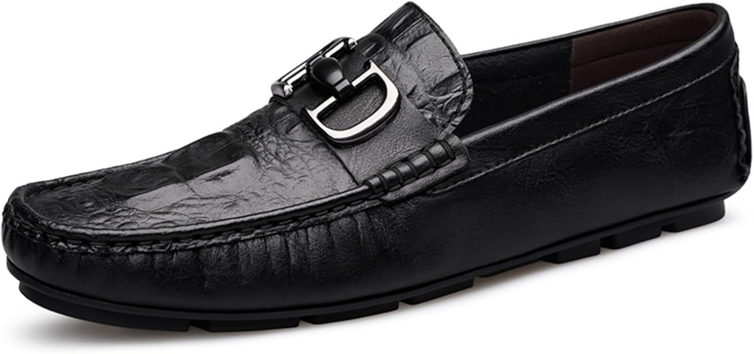 

Мужские стильные лоферы с металлической пряжкой Aokisx, модная повседневная обувь- идеальны для поездок на работу, досуга и встреч с друзьями, черный