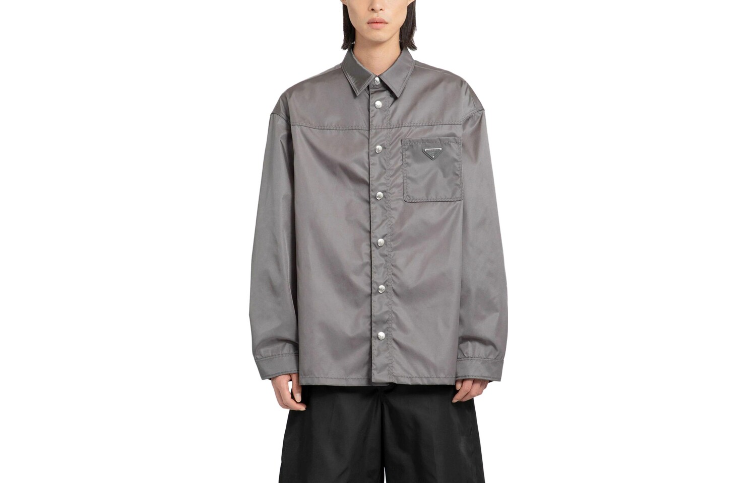 Рубашка мужская серая Prada, серый