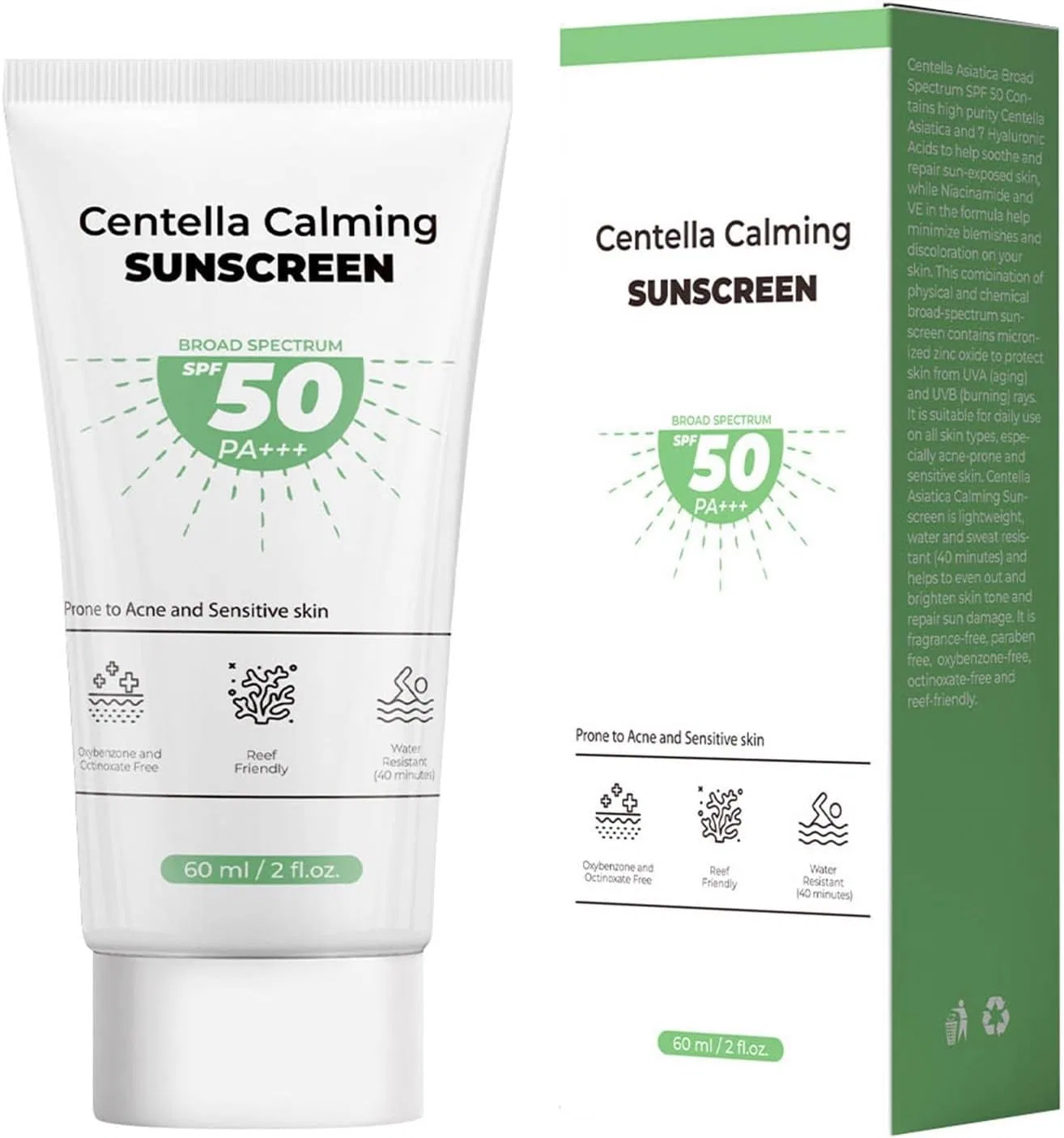 Солнцезащитный спрей для лица Centella Asiatica SPF50+ PA+++ 60 мл белый Generic