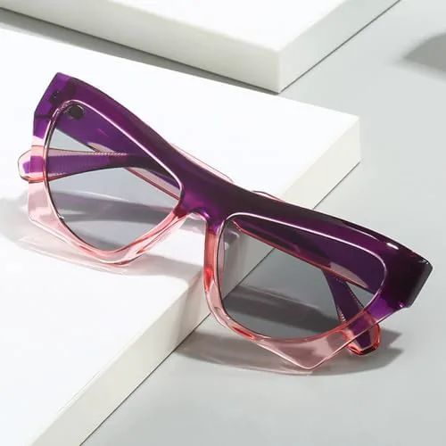 

Модные двухцветные солнцезащитные очки 2027 года для женщин, защита от УФ-излучения UV400, ретро-панк, трендовые солнцезащитные очки для мужчин MTZJH, Black Gray