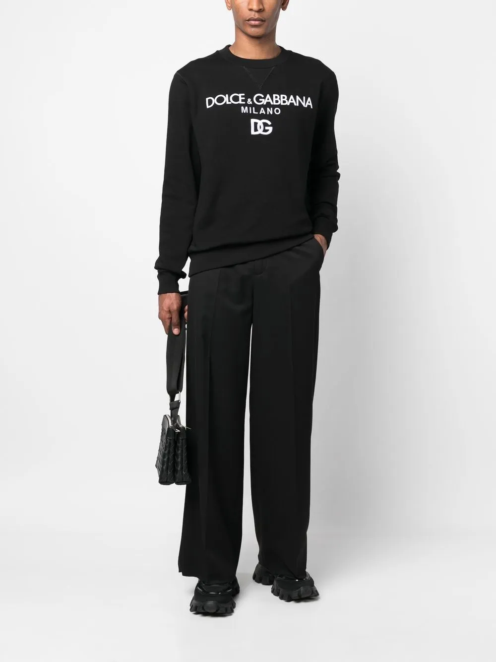Толстовка с вышитым логотипом DOLCE & GABBANA, черный — фото 2