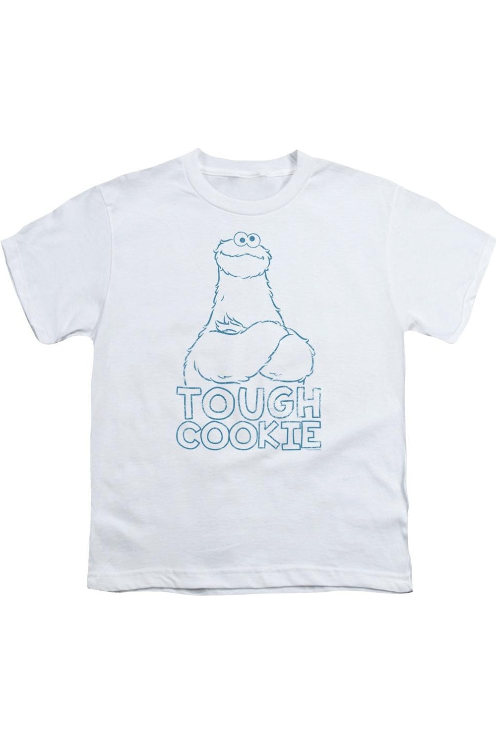 

Футболка с коротким рукавом Tough Cookie для детей от Sesame Street Gildan, белый