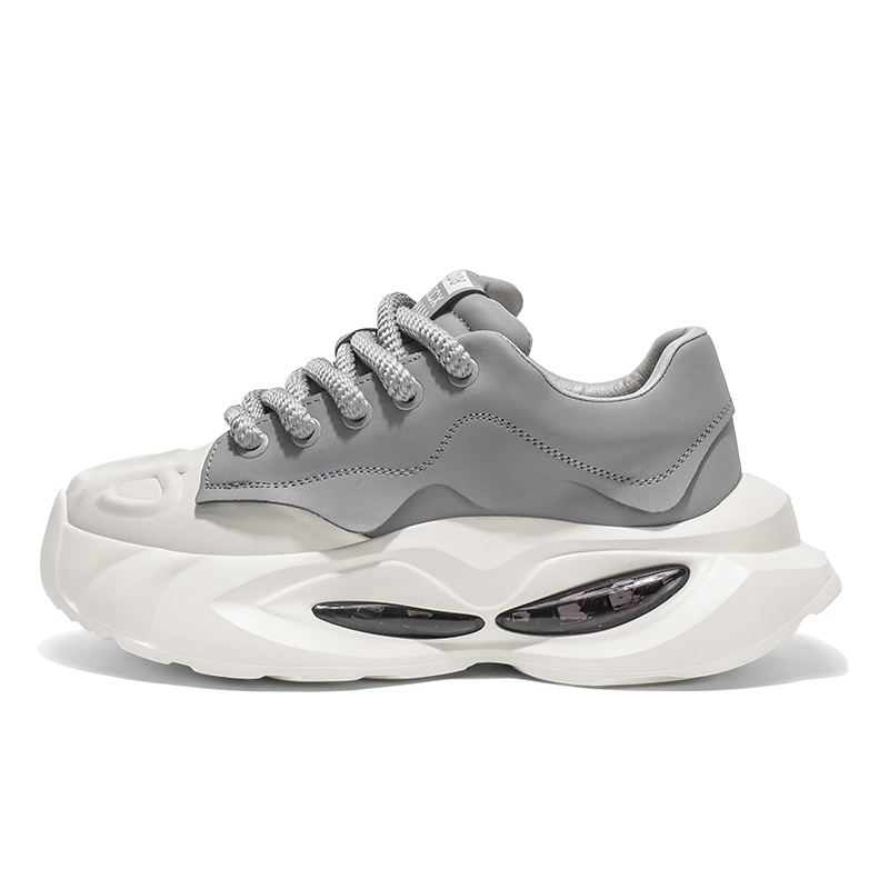 

JANECO Серые массивные кроссовки мужские Low Top, цвет Gray