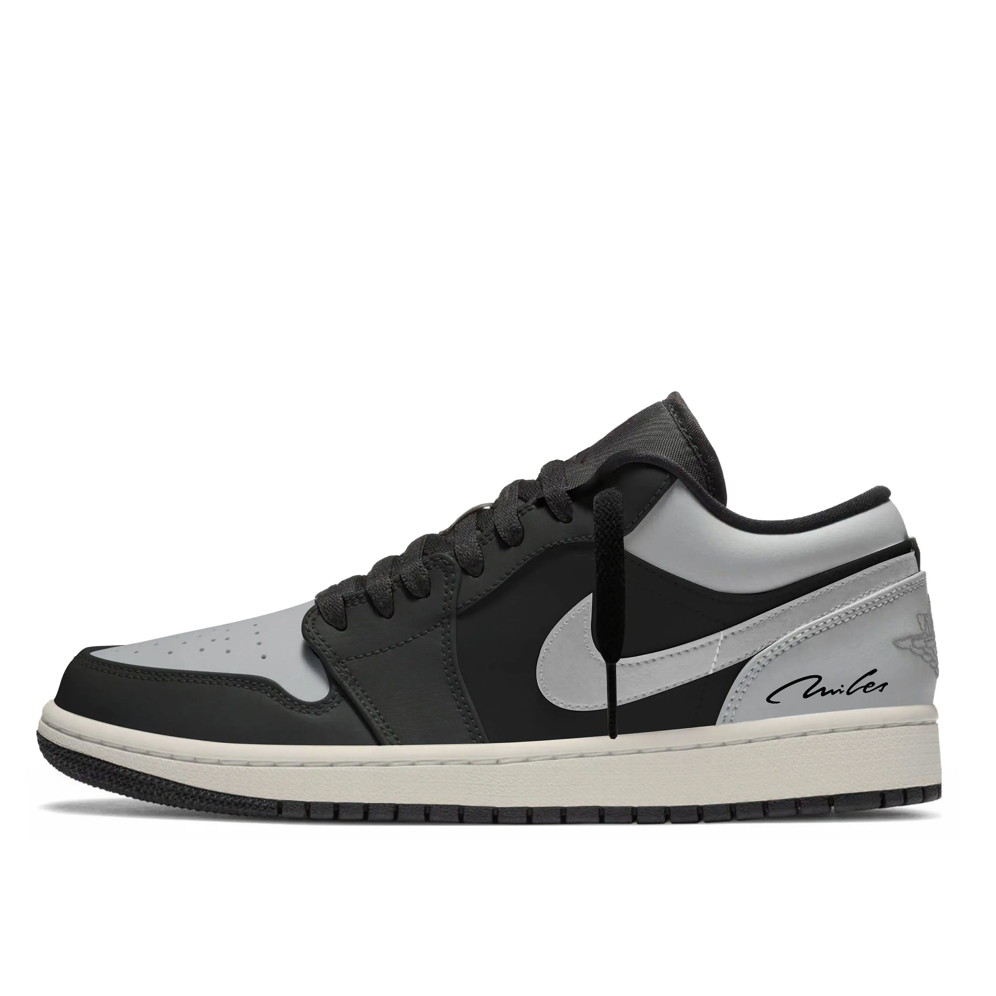 

Jordan Air 1 устойчивые к истиранию низкие баскетбольные кроссовки Unisex Gray