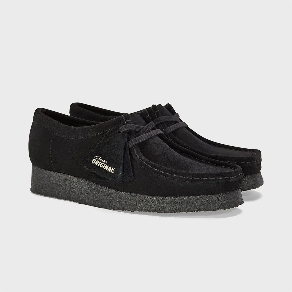 Мужские чёрные замшевые ботинки Wallabee от Clarks Originals