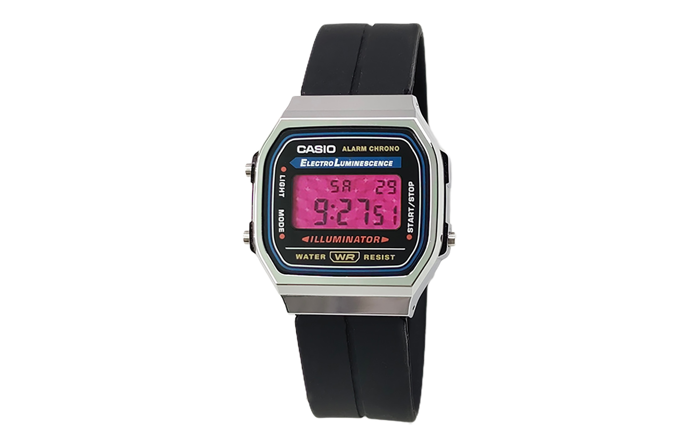

CASIO Кварцевые часы Retrofit Series с силиконовым ремешком, мужские часы с черным циферблатом