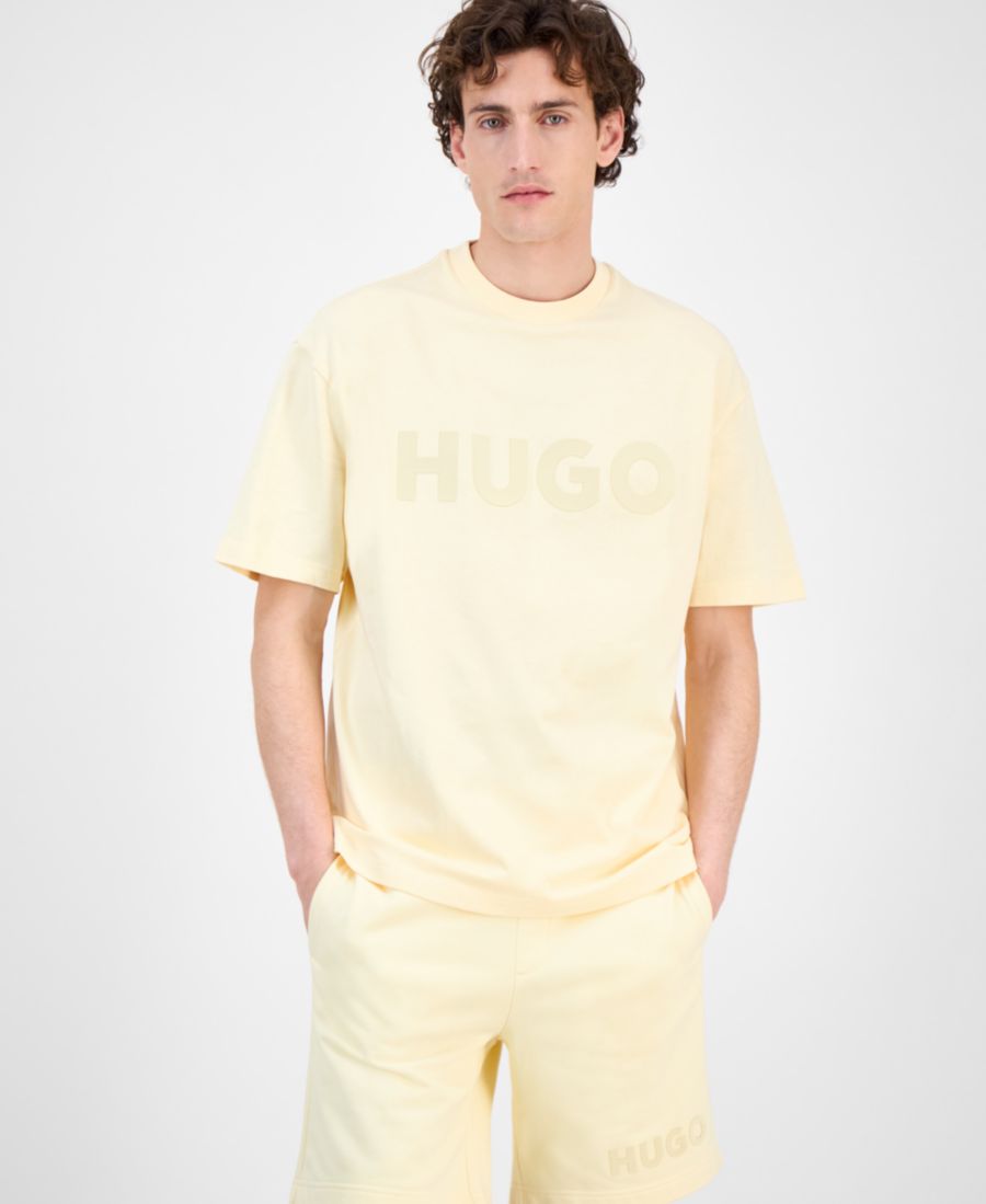 

Мужская светоотражающая футболка с логотипом Hugo Boss, Yellow