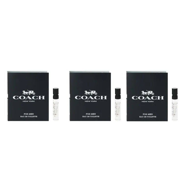 COACH Пробник мужского парфюма New York Eau De Toilette 2 мл, 2ml*3