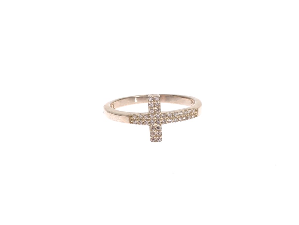 

Серебряное кольцо с фианитами и крестом Nialaya Jewelry, серебряный