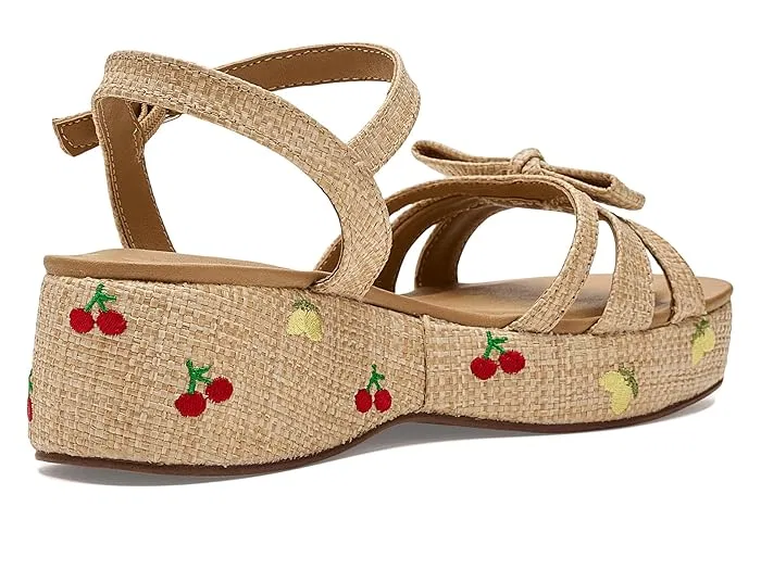 Сандалии flatform с плетеными ремешками Magenta Steve Madden Kids, Natural Multi — фото 4