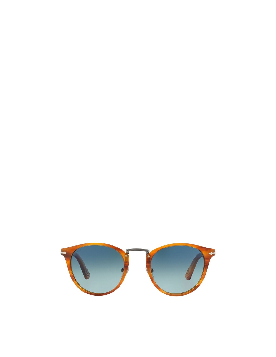 

Солнцезащитные очки в круглой оправе Persol, цвет Striped Brown