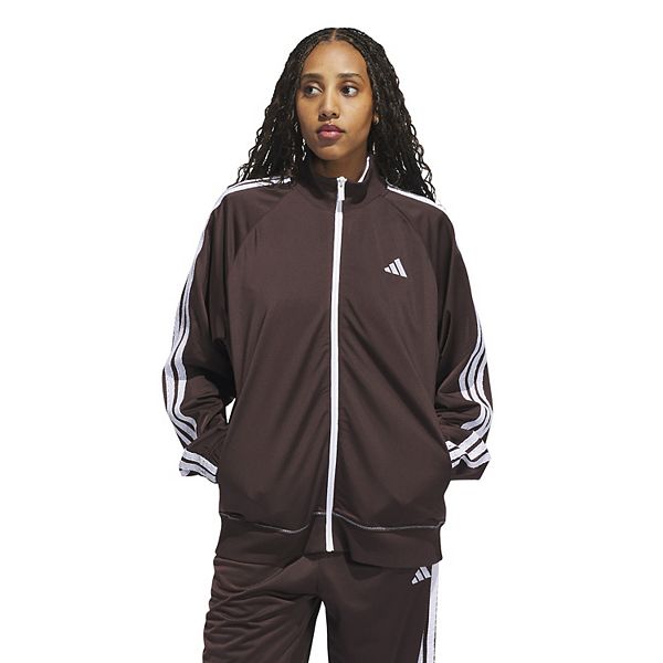 

Женский трикотажный спортивный топ 3-stripes Adidas, Shadow Brown