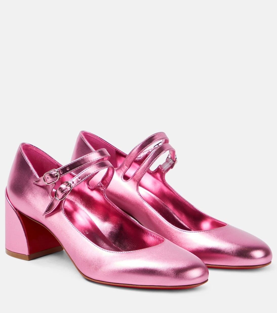 Кожаные туфли мэри джейн miss jane Christian Louboutin, розовый