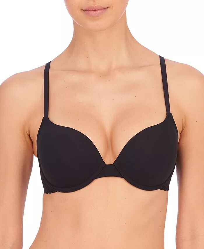 

Женские прозрачные гламурные бюстгальтеры Push-Up на косточках 727252 Natori, черный