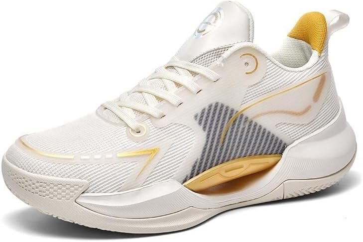 

Баскетбольные кроссовки унисекс, низкие, износостойкие, амортизирующие, дышащие, модные, спортивные, тренировочные, прогулочные Generic, желтый