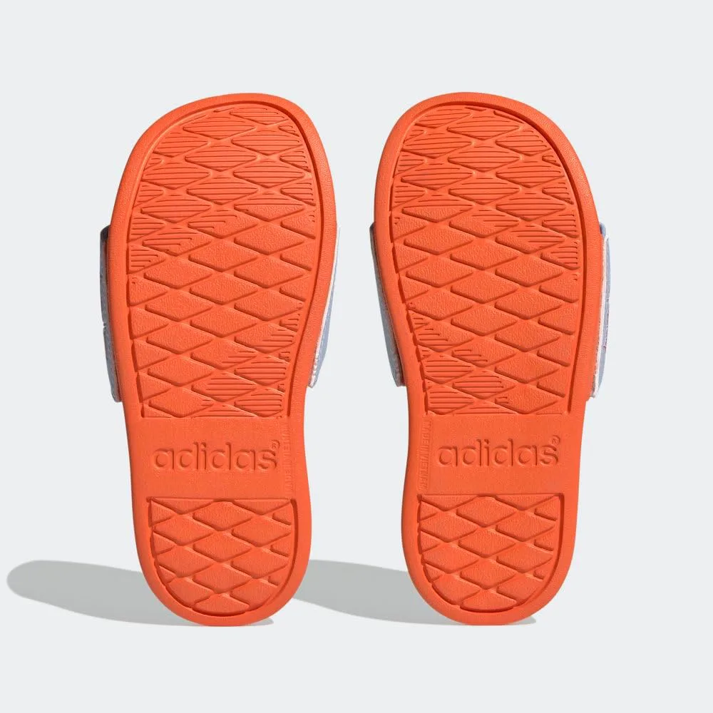 Шлепанцы Adidas Adilette Comfort для мальчиков, синий/оранжевый — фото 2