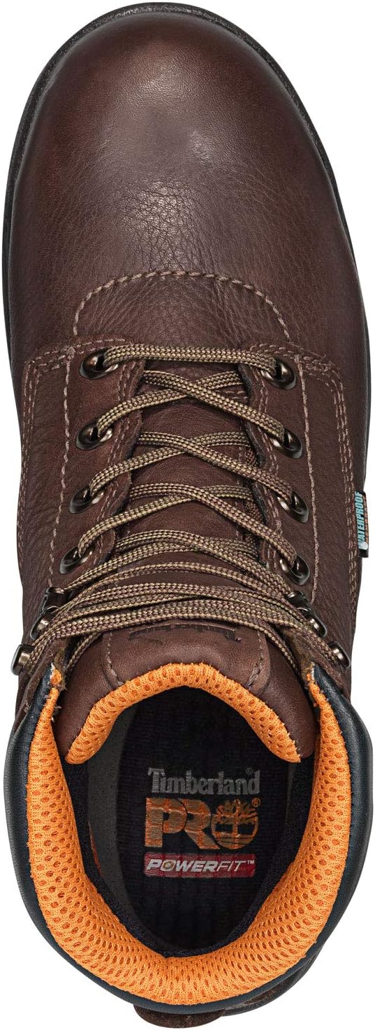 Мужские водонепроницаемые ботинки Timberland PRO Titan с металлическим носком, 6 дюймов, темный мокко — фото 4