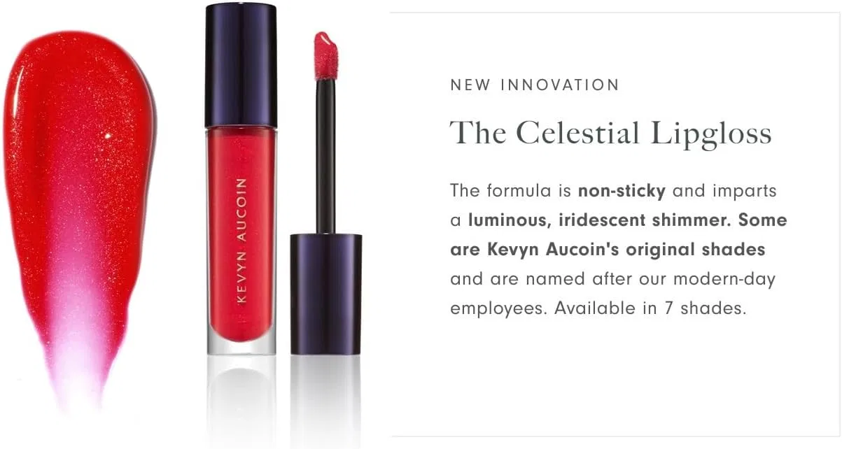 Блеск для губ Kevyn Aucoin Celestial Lip Gloss Kelly Iridescent Sheer Red 5.6 мл — фото 2