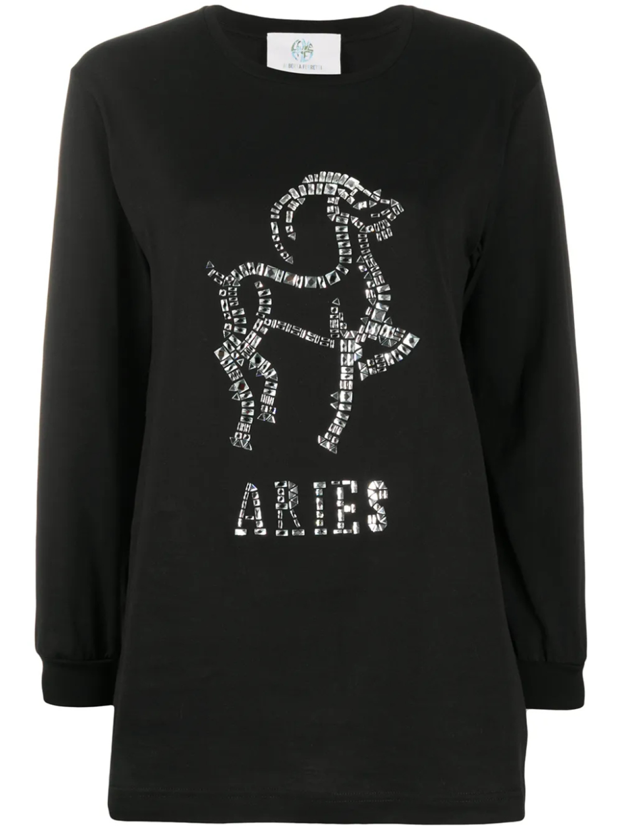 

Alberta Ferretti джемпер Aries с кристаллами, черный