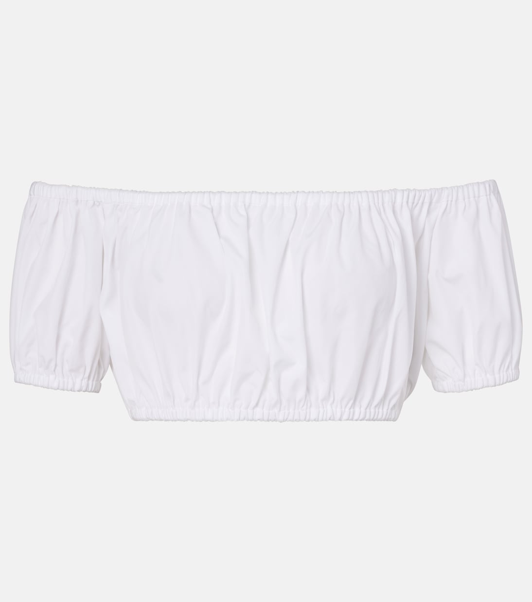 

Хлопковый кроп-топ с открытыми плечами Dolce&Gabbana, BIanco Ottico