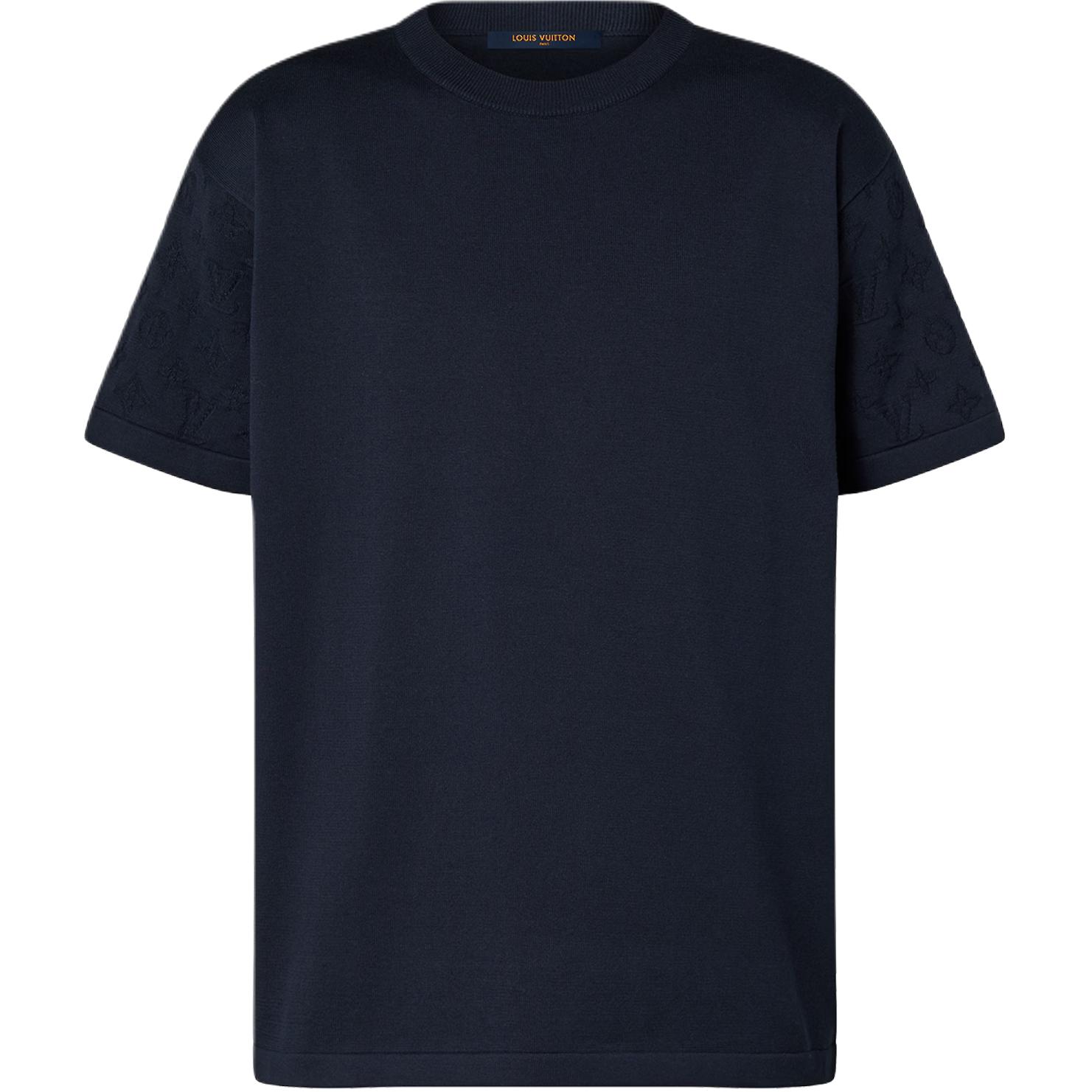 Short Sleeved Cotton Crewneck LOUIS VUITTON, индиго