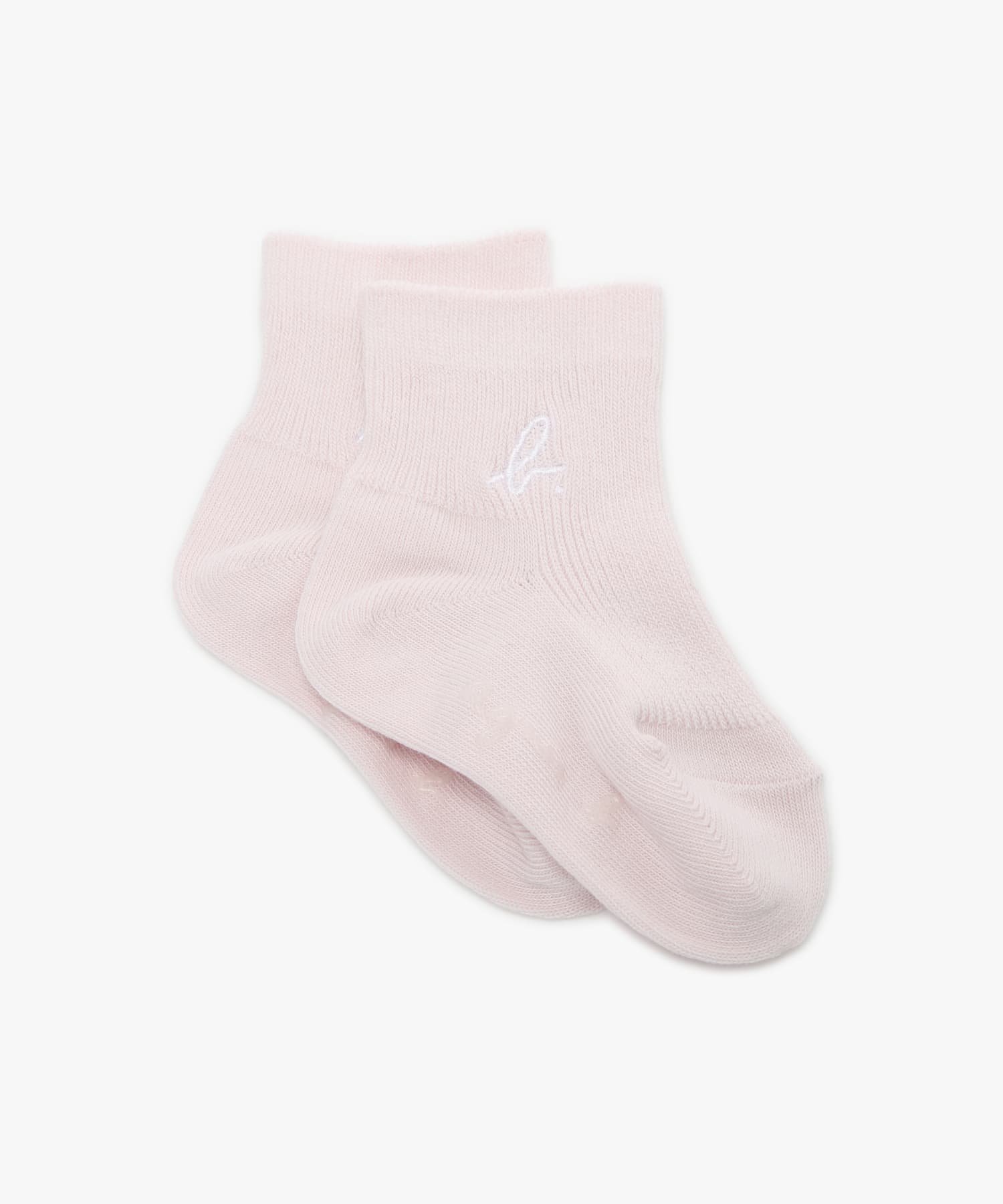 Детские носки с вышитым логотипом "b" Agnes b. ENFANT, Pink
