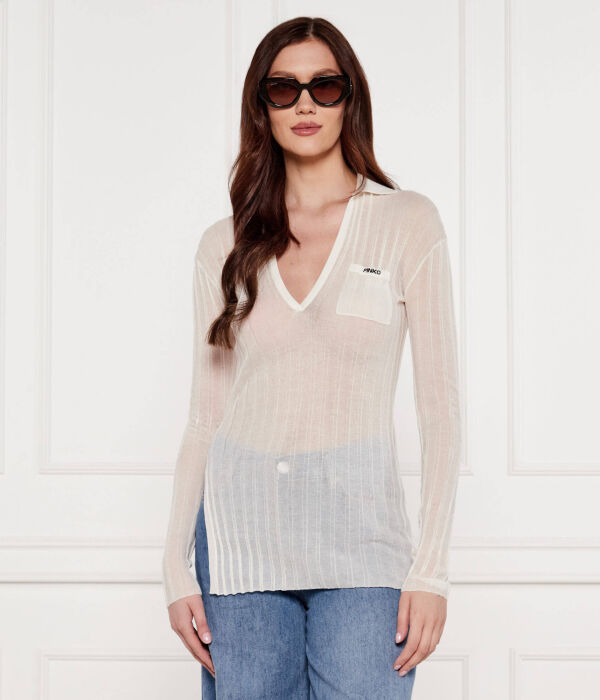 

Блуза Slim fit Pinko, экрю