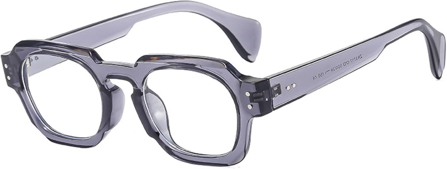 

Женские солнцезащитные очки, модные, с прозрачными линзами цвета океана, защита от УФ-излучения UV400, винтажные, мужские, с заклепками, в стиле панк VVTWSSW, Grey Clear