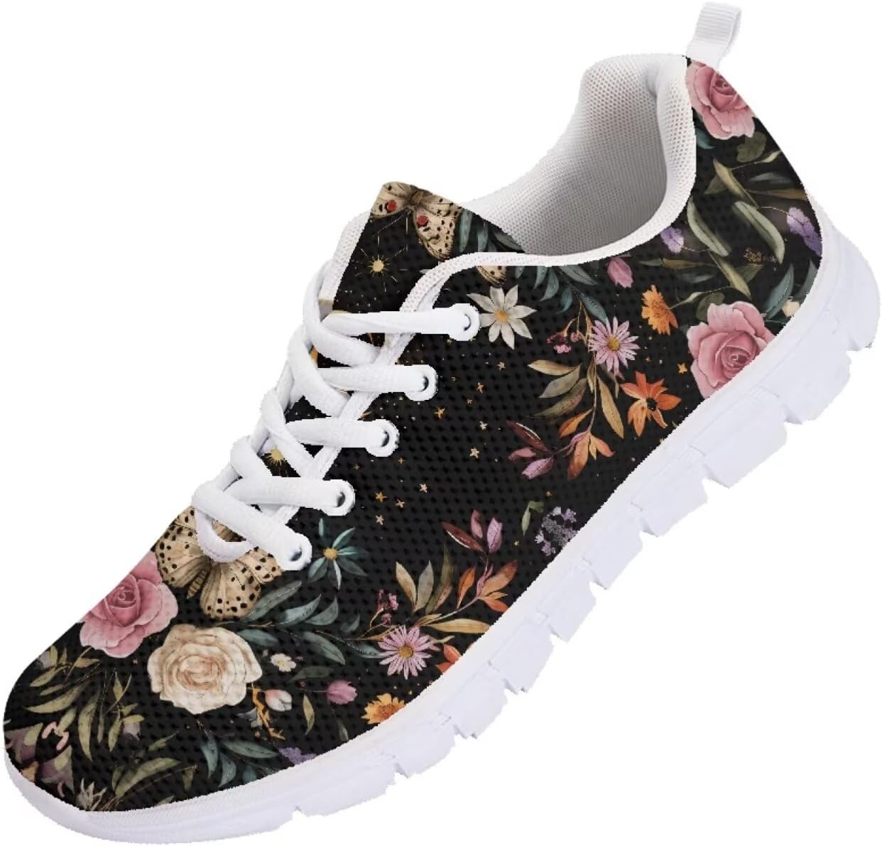 

Кроссовки для бега мужские Funnydude с забавным принтом, комфортные теннисные кроссовки, дышащие сетчатые кроссовки для спортзала, Butterfly Moon