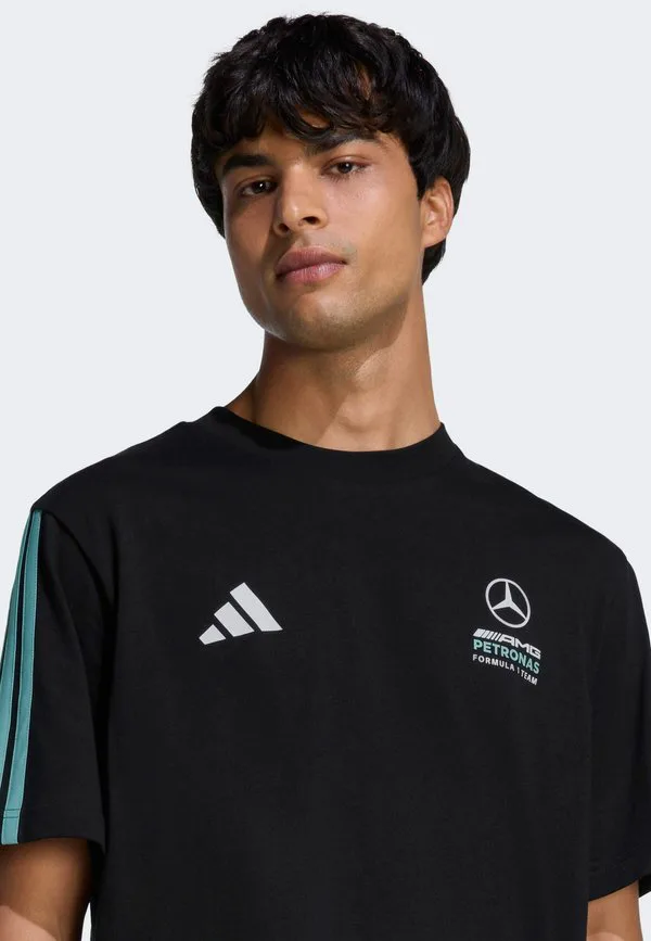 Футболка amg petronas formula 1 team dna sports Adidas Performance, Black Semi Mint Rush — фото 3