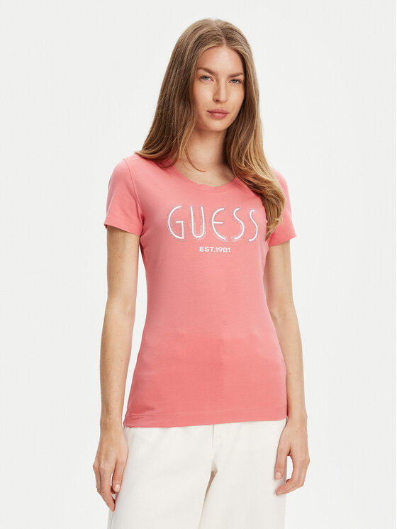 

Футболка обычного кроя W5YI05 J1314 Guess, розовый