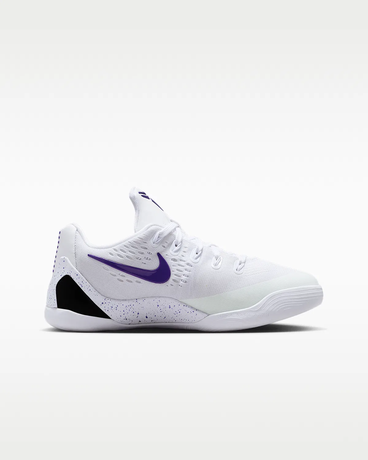 Детские баскетбольные кроссовки Kobe IX, White/Court Purple — фото 3