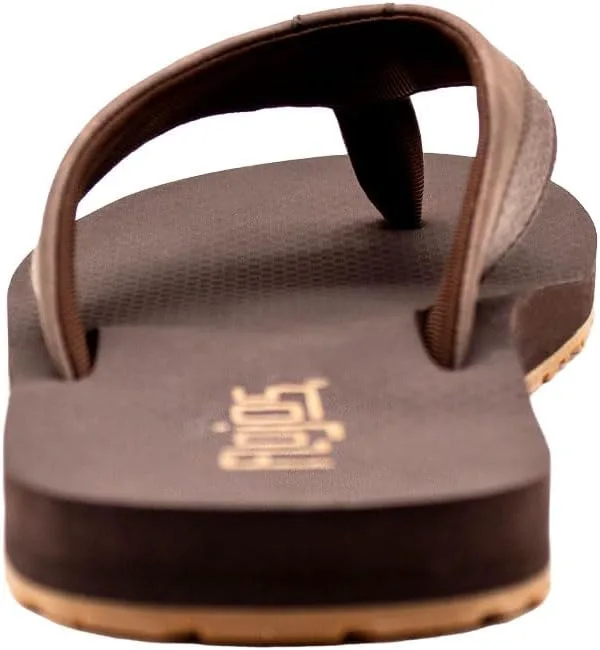 Шлепанцы Flojos Padre Men's Sandal, Perf Detail Strap On Kush Bed, коричневый — фото 3