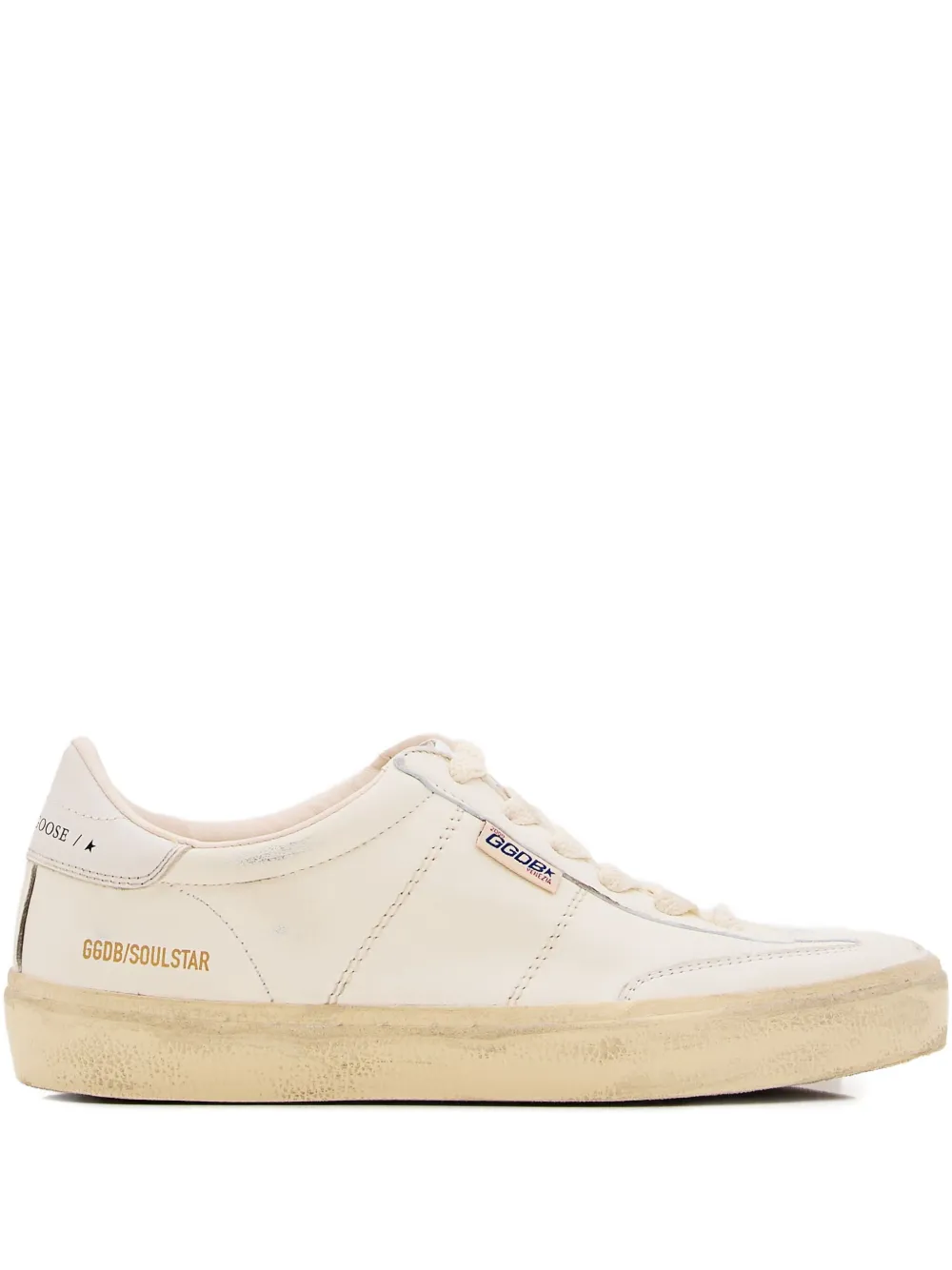 Кожаные кроссовки Soul Star на шнуровке Golden Goose, бежевый