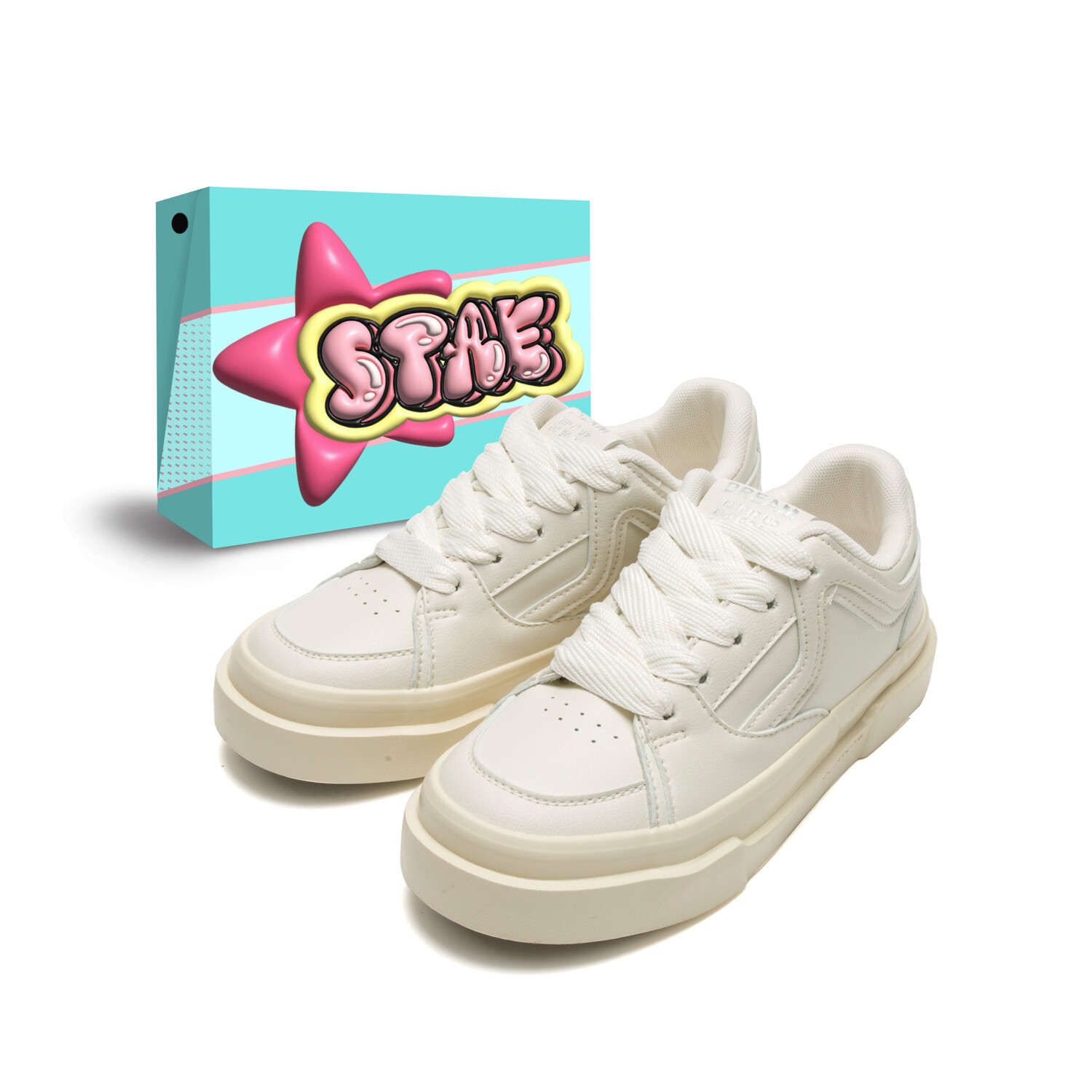

Кроссовки STAE Skateboarding Shoes Women's Low-top, бежевый