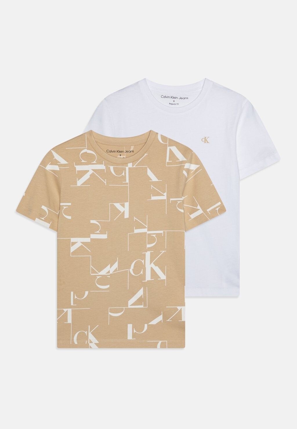 

Футболка с принтом Seasonal Graphic Unisex 2 Pack Calvin Klein, бежевый