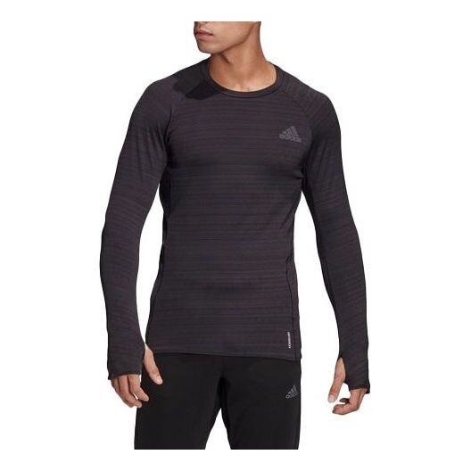 

Футболка adidas Adi Runner Ls Logo Round Neck Long Sleeves Black, черный