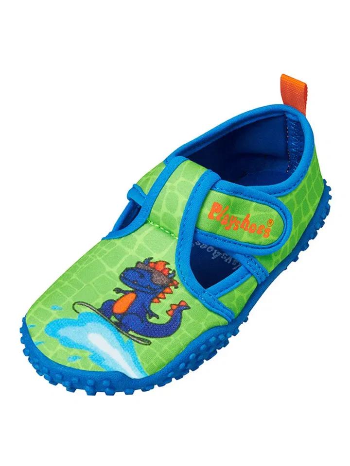 Тапочки для бассейна с защитой UV 50+, Playshoes, зеленый