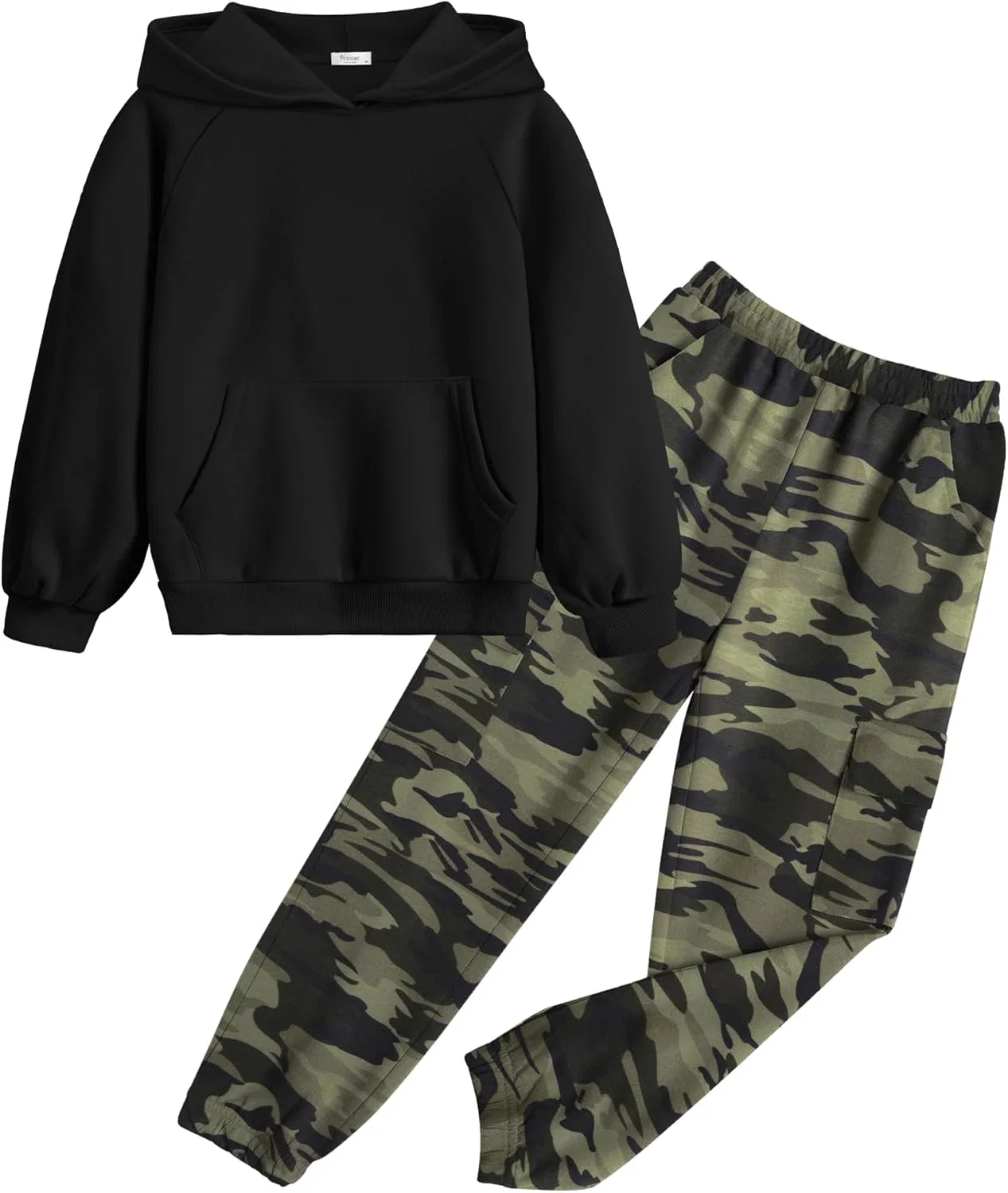 Детский спортивный костюм тай-дай, Arshiner, комплект из толстовки и штанов, Black&camouflage