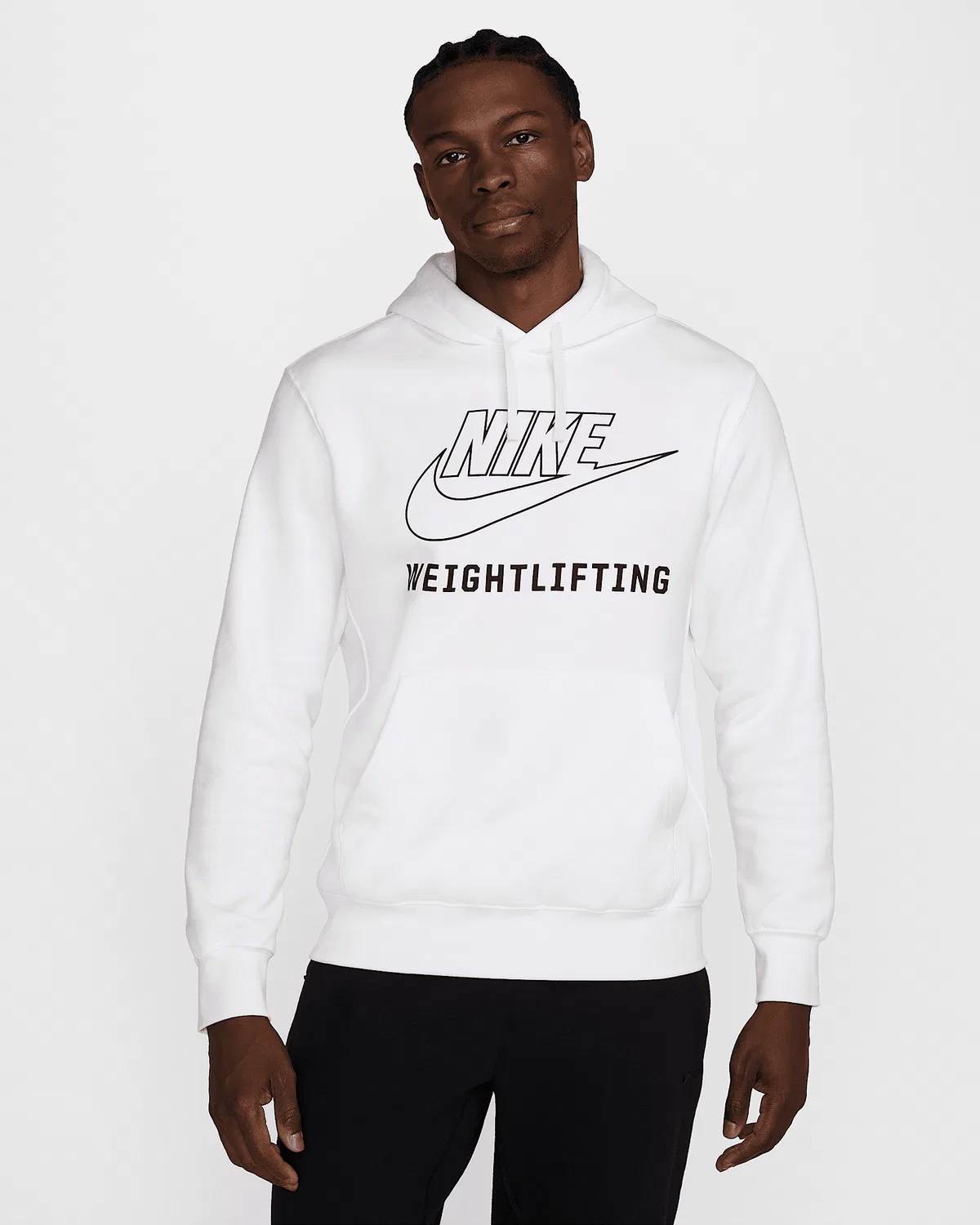 Мужской пуловер для тяжелой атлетики Nike, White
