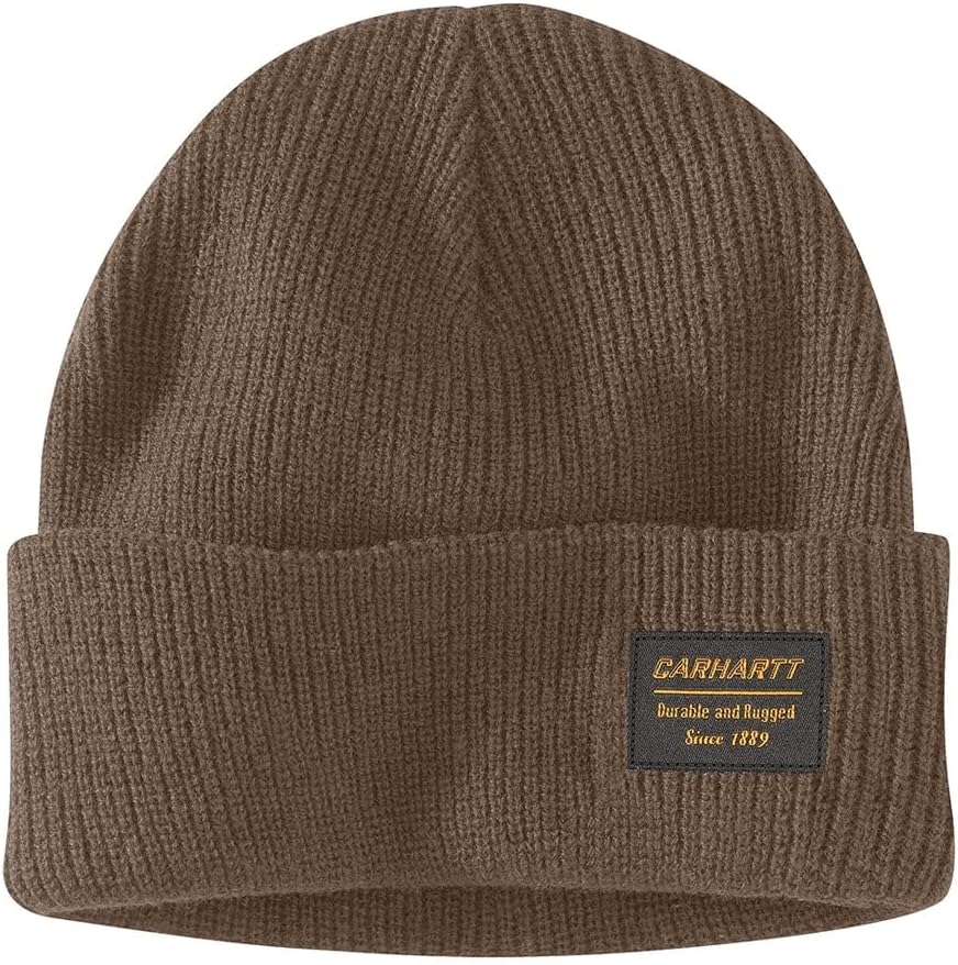 

Carhartt мужская вязаная шапка с нашивкой, Coffee